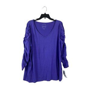 INC International Concepts Women's Purple Plum Top